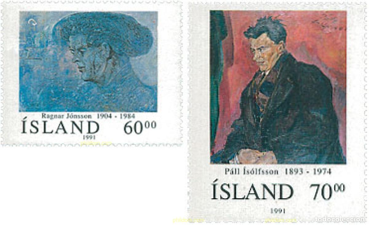 Selos: 101412 MNH ISLANDIA 1991 PERSONALIDADES ISLANDESAS
