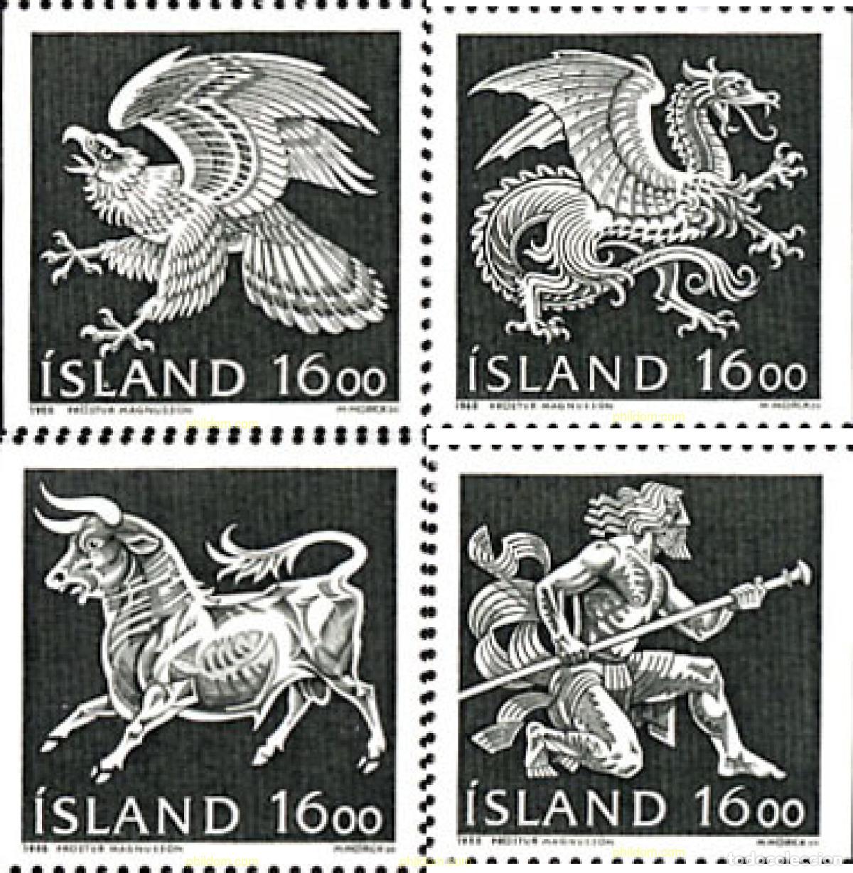 Selos: 101390 MNH ISLANDIA 1988 ESPIRITUS GUARDIANES
