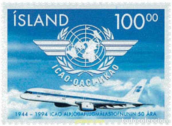 Selos: 101436 MNH ISLANDIA 1994 50 ANIVERSARIO DE LA OACI