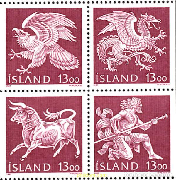 Selos: 216669 MNH ISLANDIA 1987 ESPIRITUS GUARDIANES