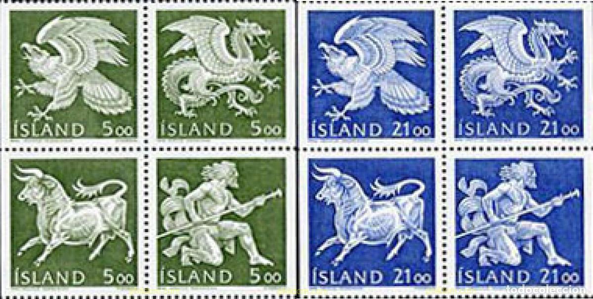 Sellos: 216613 MNH ISLANDIA 1990 ESPIRITUS GUARDIANES