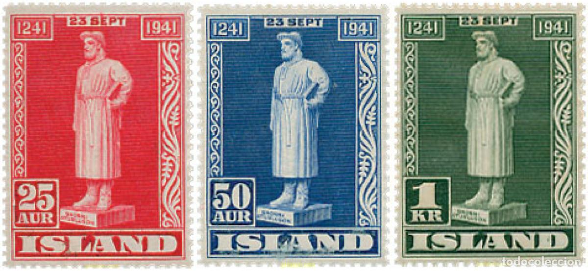 Sellos: 101513 MNH ISLANDIA 1941 7 CENTENARIO DE LA MUERTE DE SNORRI STURLUSSON