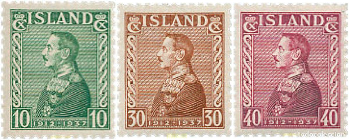 Sellos: 327626 MNH ISLANDIA 1937 REY CHRISTIAN X
