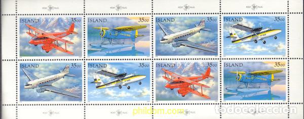 Sellos: 169120 MNH ISLANDIA 1997 AVIONES