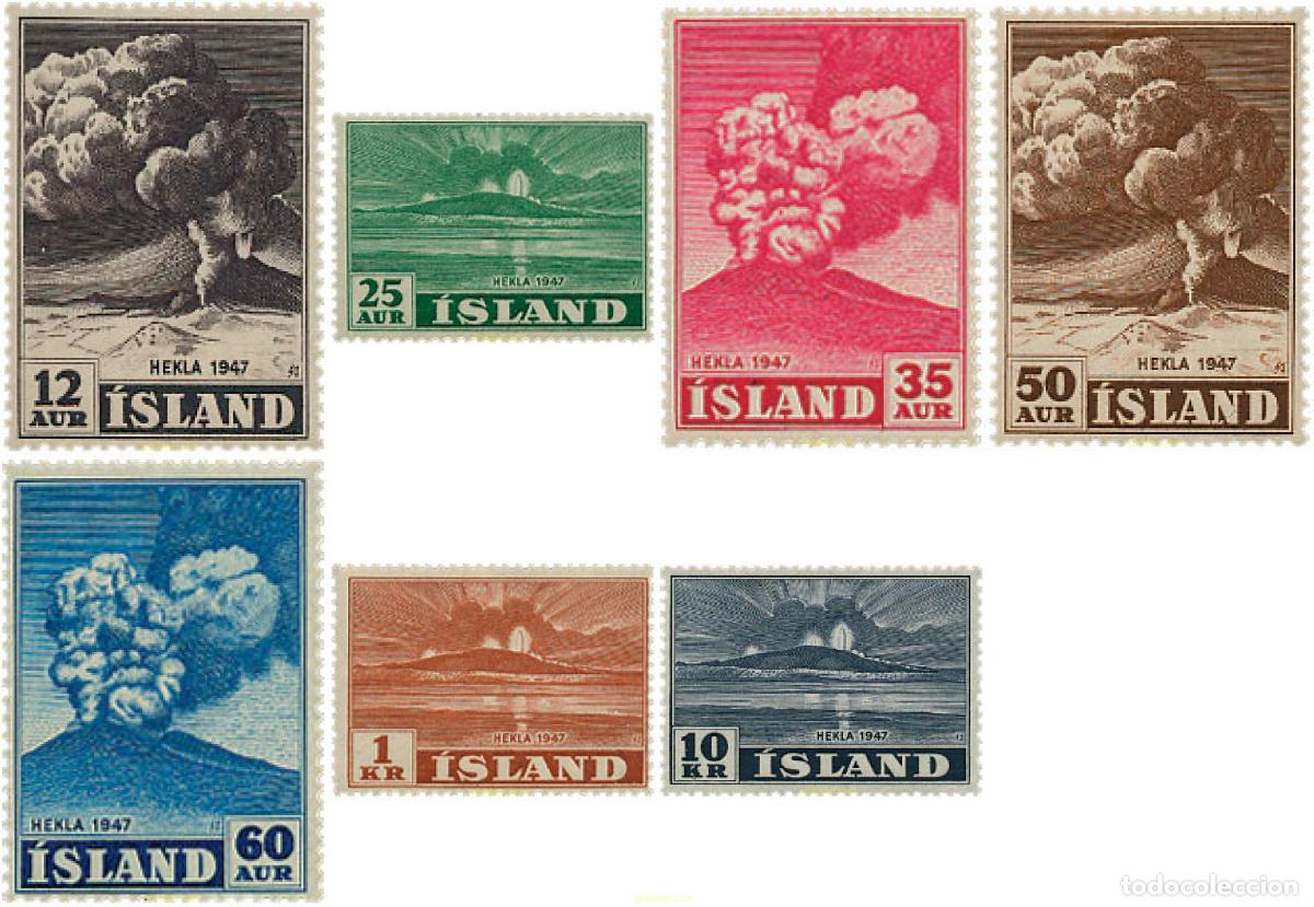 Sellos: 652106 HINGED ISLANDIA 1948 VOLCANES