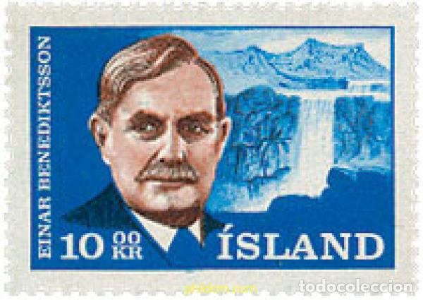 Sellos: 105966 MNH ISLANDIA 1965 25 ANIVERSARIO DE LA MUERTE DEL POETA EINAR BENEDIKTSSON