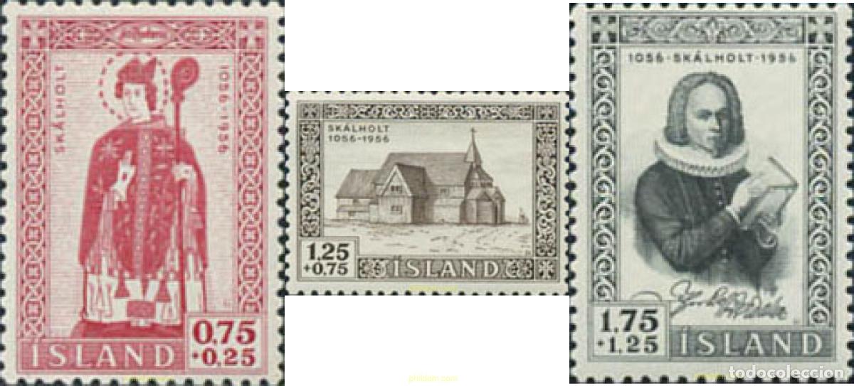 Sellos: 105960 HINGED ISLANDIA 1956 9 CENTENARIO DE LA CONGREGACI&Oacute;N DEL OBISPO ISLEIFUR Y DEL OBISPADO DE
