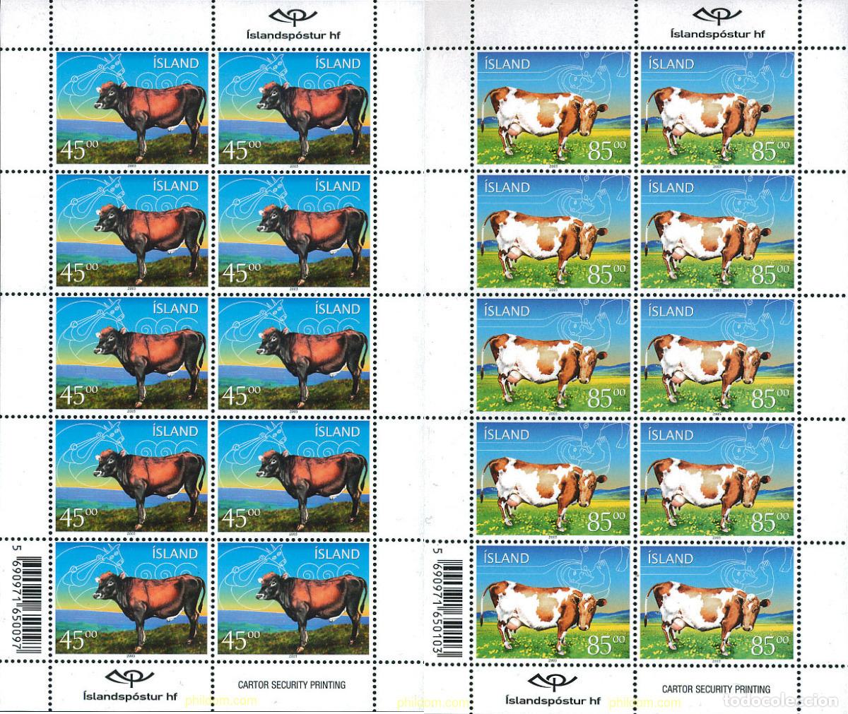 Sellos: 120494 MNH ISLANDIA 2003 GANADO VACUNO