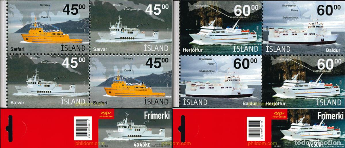 Sellos: 216606 MNH ISLANDIA 2003 BARCOS