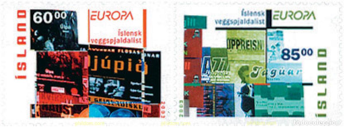 Sellos: 125914 MNH ISLANDIA 2003 EUROPA CEPT. ARTE DEL CARTEL