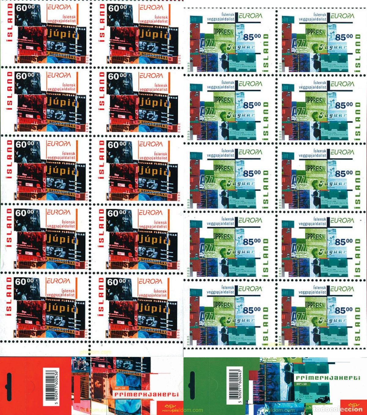 Sellos: 125917 MNH ISLANDIA 2003 EUROPA CEPT. ARTE DEL CARTEL