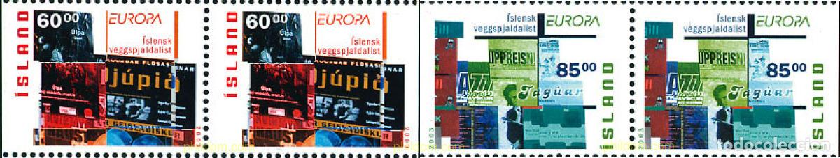 Sellos: 216617 MNH ISLANDIA 2003 EUROPA CEPT. ARTE DEL CARTEL