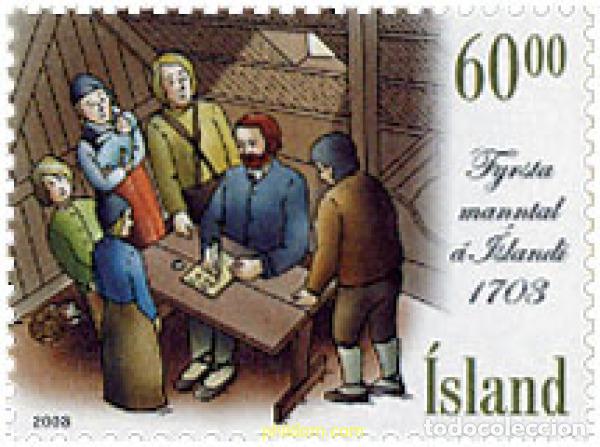 Sellos: 131817 MNH ISLANDIA 2003 300 ANIVERSARIO DEL PRIMER CENSO EN ISLANDIA