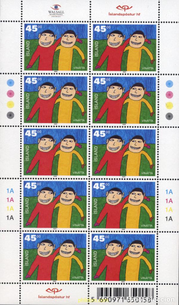 Sellos: 132346 MNH ISLANDIA 2003 AMISTAD