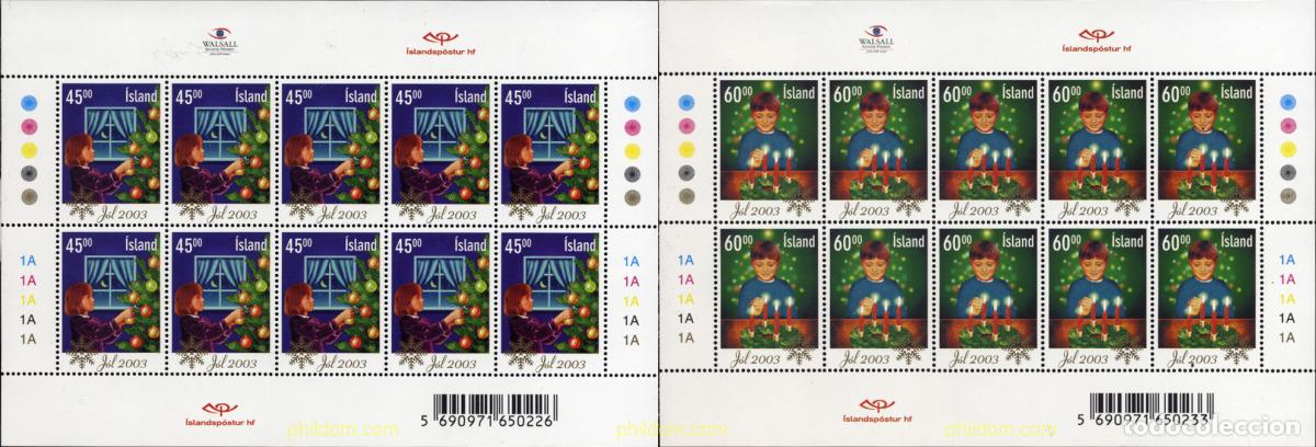 Sellos: 136686 MNH ISLANDIA 2003 NAVIDAD