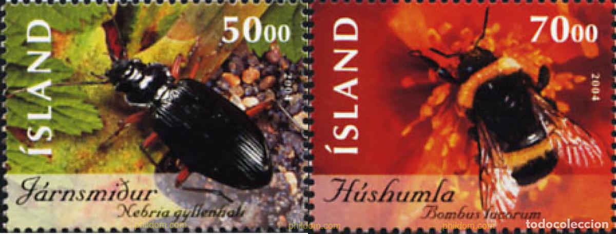 Sellos: 153271 MNH ISLANDIA 2004 INSECTOS