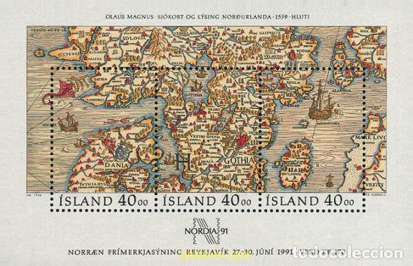 Sellos: 101406 MNH ISLANDIA 1990 NORDEN 93. TURISMO
