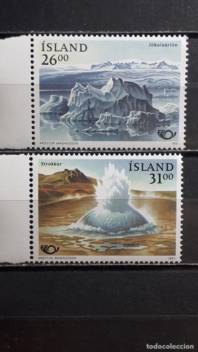 Sellos: ISLANDIA. A&Ntilde;O 1991. **. YVERT 697/8