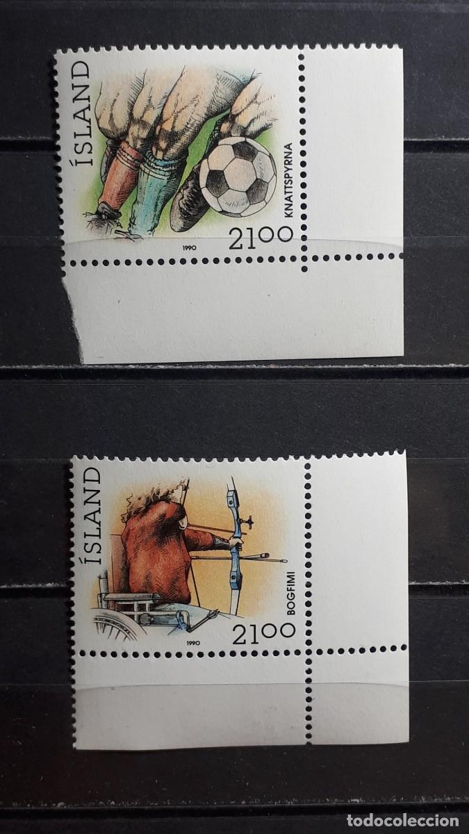 Sellos: ISLANDIA. A&Ntilde;O 1990. **. YVERT 681/2