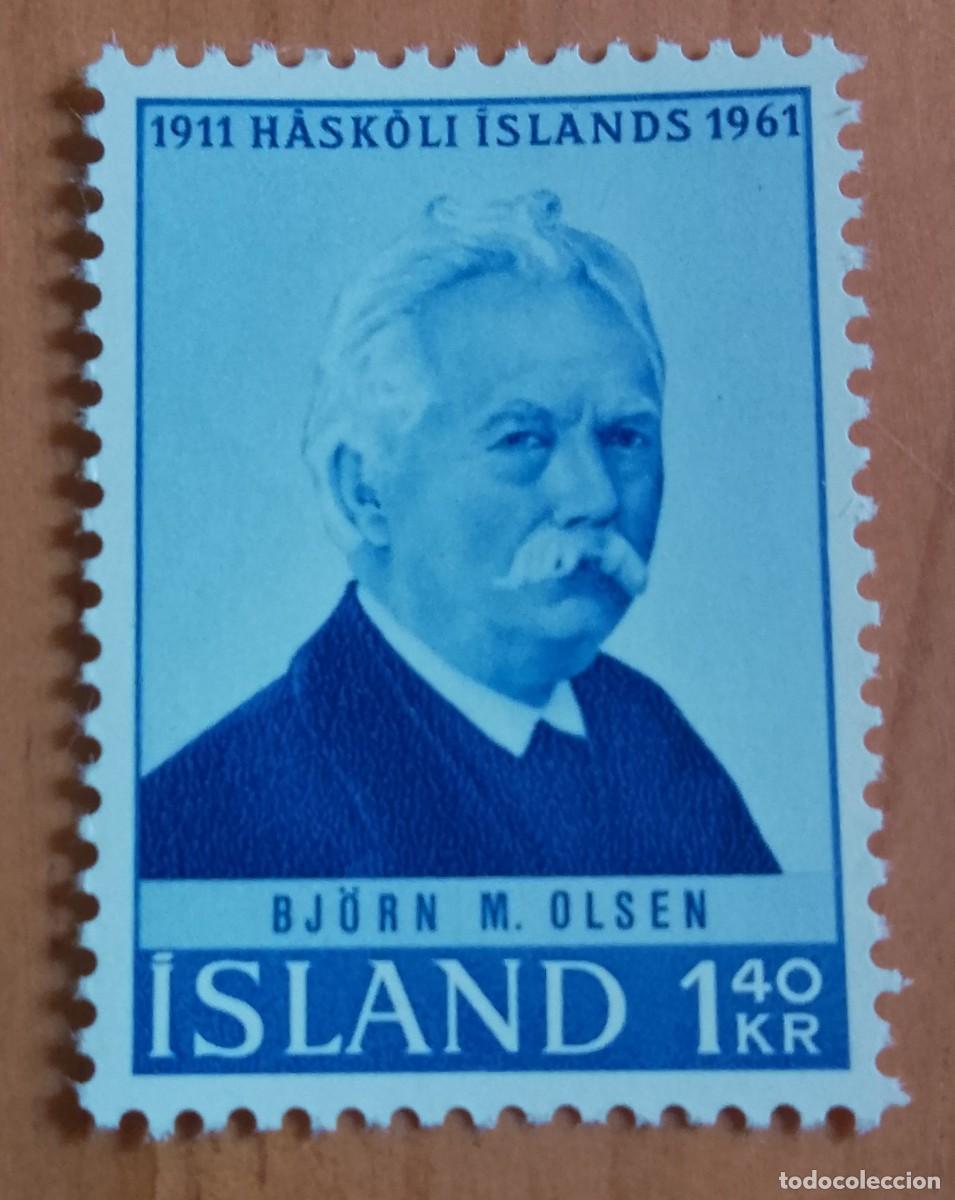 Sellos: ISLANDIA - V/F 1,40 KR - BJ&Ouml;RN M. OLSEN