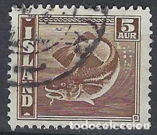 Sellos: ISLANDIA 1939-40 - FAUNA, PECES, BACALAO - USADO