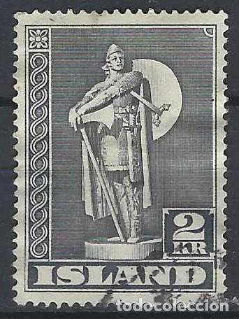 Sellos: ISLANDIA 1939 - EXPOSICI&Oacute;N MUNDIAL DE NUEVA YORK, GRIS - USADO