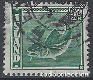Sellos: ISLANDIA 1943 - FAUNA, PECES, BACALAO - USADO