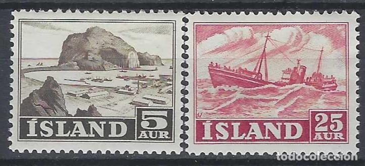 Sellos: ISLANDIA 1954 - PESCA, S.COMPLETA - MH*