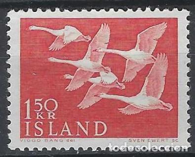 Sellos: ISLANDIA 1956 - EMISI&Oacute;N &rdquo;NORDEN&rdquo;, CISNES - MH*