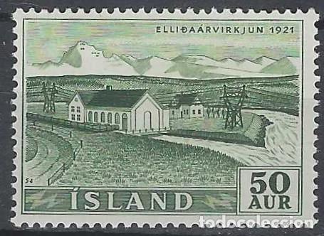 Sellos: ISLANDIA 1956 - ELECTRIFICACI&Oacute;N, BARRANCO DE ELIDAA - MH*