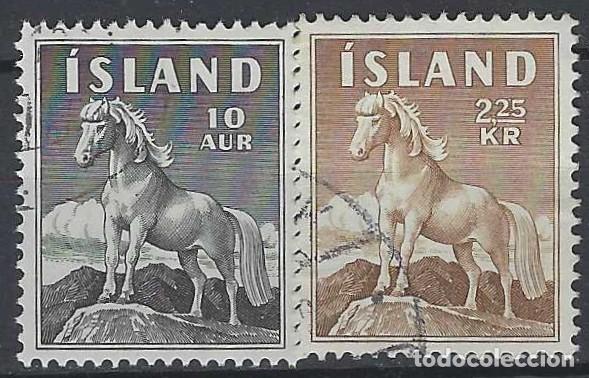 Sellos: ISLANDIA 1958 - PONY ISLAND&Eacute;S, S.COMPLETA - USADOS