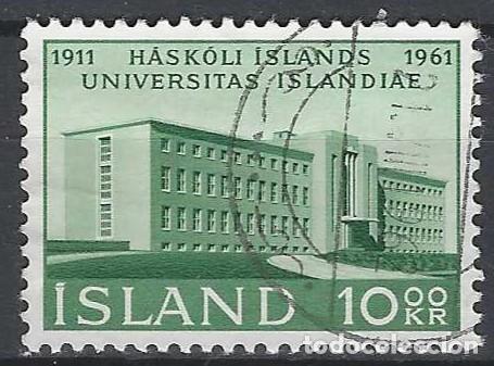 Sellos: ISLANDIA 1961 - 50&ordm; ANIV. DE LA UNIVERSIDAD DE REYKJAVIK - USADO