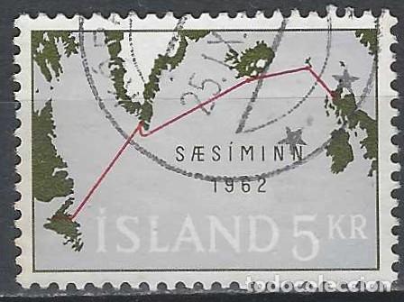 Sellos: ISLANDIA 1962 - INAUGURACI&Oacute;N DEL CABLE TELEF&Oacute;NICO TRASATL&Aacute;NTICO V&Iacute;A ISLANDIA - USADO