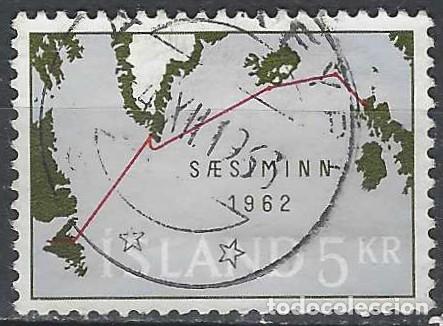 Sellos: ISLANDIA 1962 - INAUGURACI&Oacute;N DEL CABLE TELEF&Oacute;NICO TRASATL&Aacute;NTICO V&Iacute;A ISLANDIA - USADO
