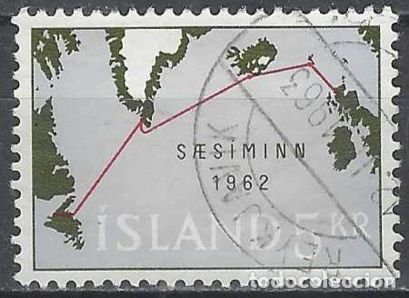 Sellos: ISLANDIA 1962 - INAUGURACI&Oacute;N DEL CABLE TELEF&Oacute;NICO TRASATL&Aacute;NTICO V&Iacute;A ISLANDIA - USADO