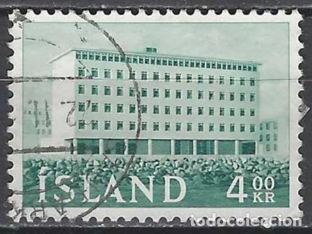 Sellos: ISLANDIA 1962 - EDIFICOS ADMINISTRATIVOS, CENTRO DE B&Uacute;SQUEDAS MAR&Iacute;TIMAS - USADO