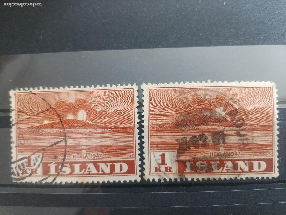 Sellos: 2 sellos de Islandia