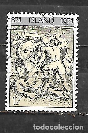 Sellos: 1974: 1.100 Aniversario de los primeros pobladores - Saga de los Sturlungs (usado)