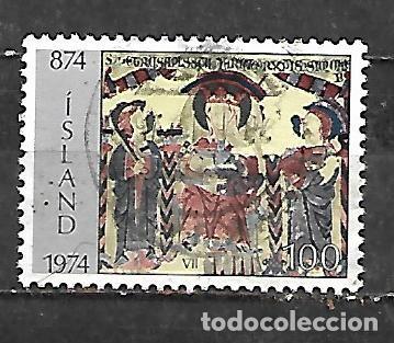 Sellos: 1974: 1.100 Aniversario de los primeros pobladores - Delante del altar. Siglo XIV (usado)