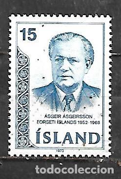 Sellos: 1973: Presidente Asgeir Asgeirsson, 1894 - 1972 (MNH**)