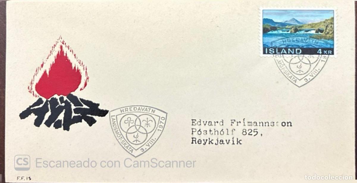 Sellos: MI) 1975, ICELAND, REYKJAVIK DESTINATION, COMMEMORATIVE COVER, FIRST DAY OF ISSUE, FEATURING A STAMP