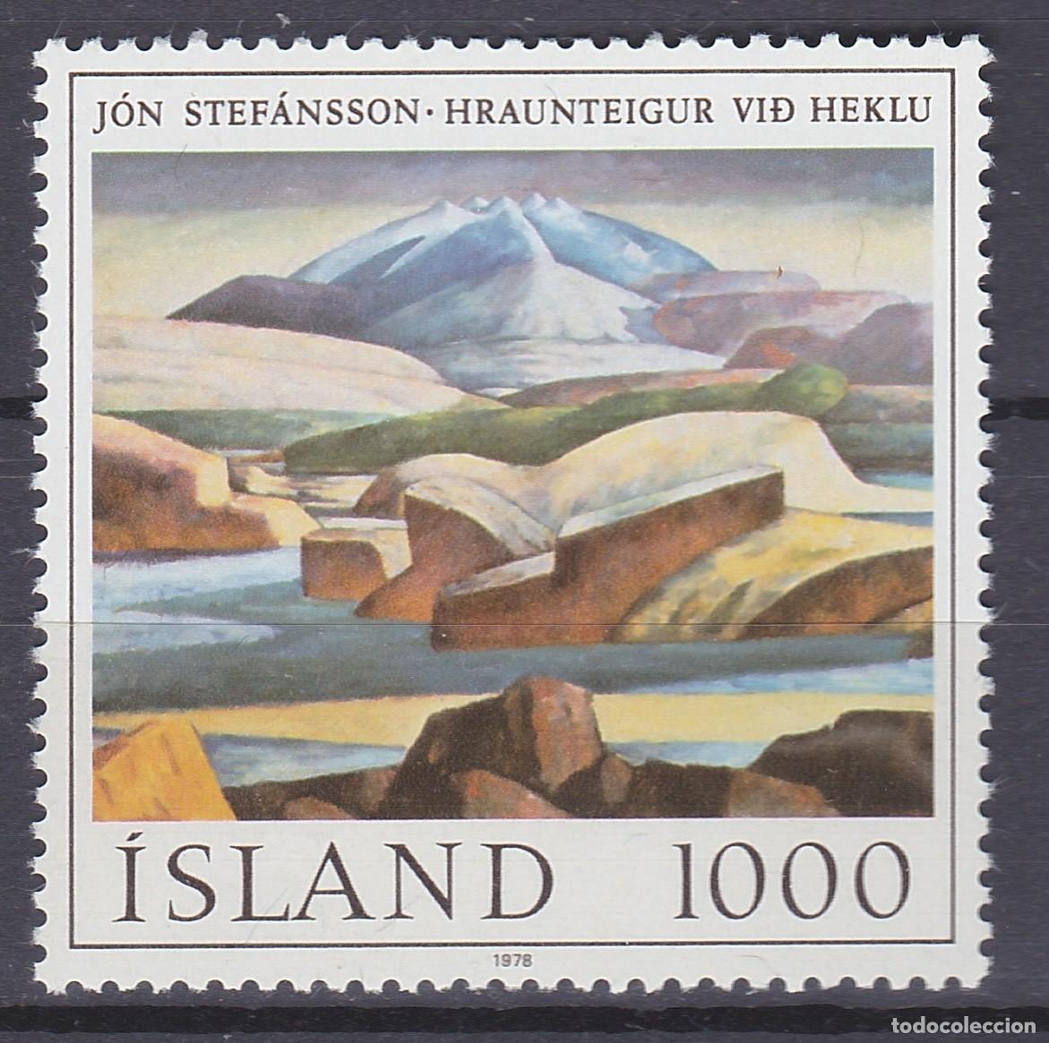 Sellos: ISLANDIA (536) 1978 SERIE COMPLETA NUEVO ** MNH JON STEFANSSON - CAMPOS LAVA HEKLA facial 7.26 &euro;