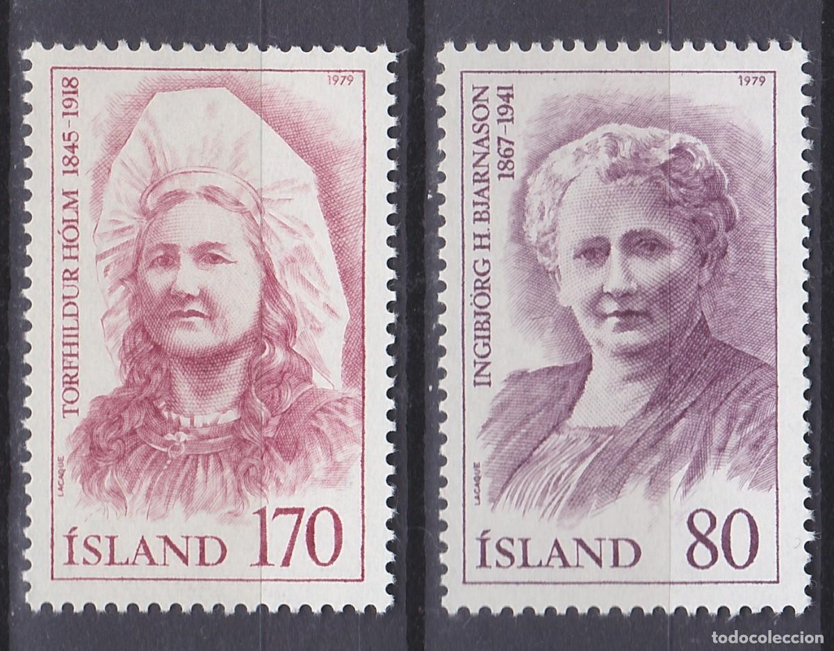 Sellos: ISLANDIA (542) 1979 SERIE COMPLETA NUEVO ** MNH MUJERES FAMOSAS FACIAL 1.82 &euro;