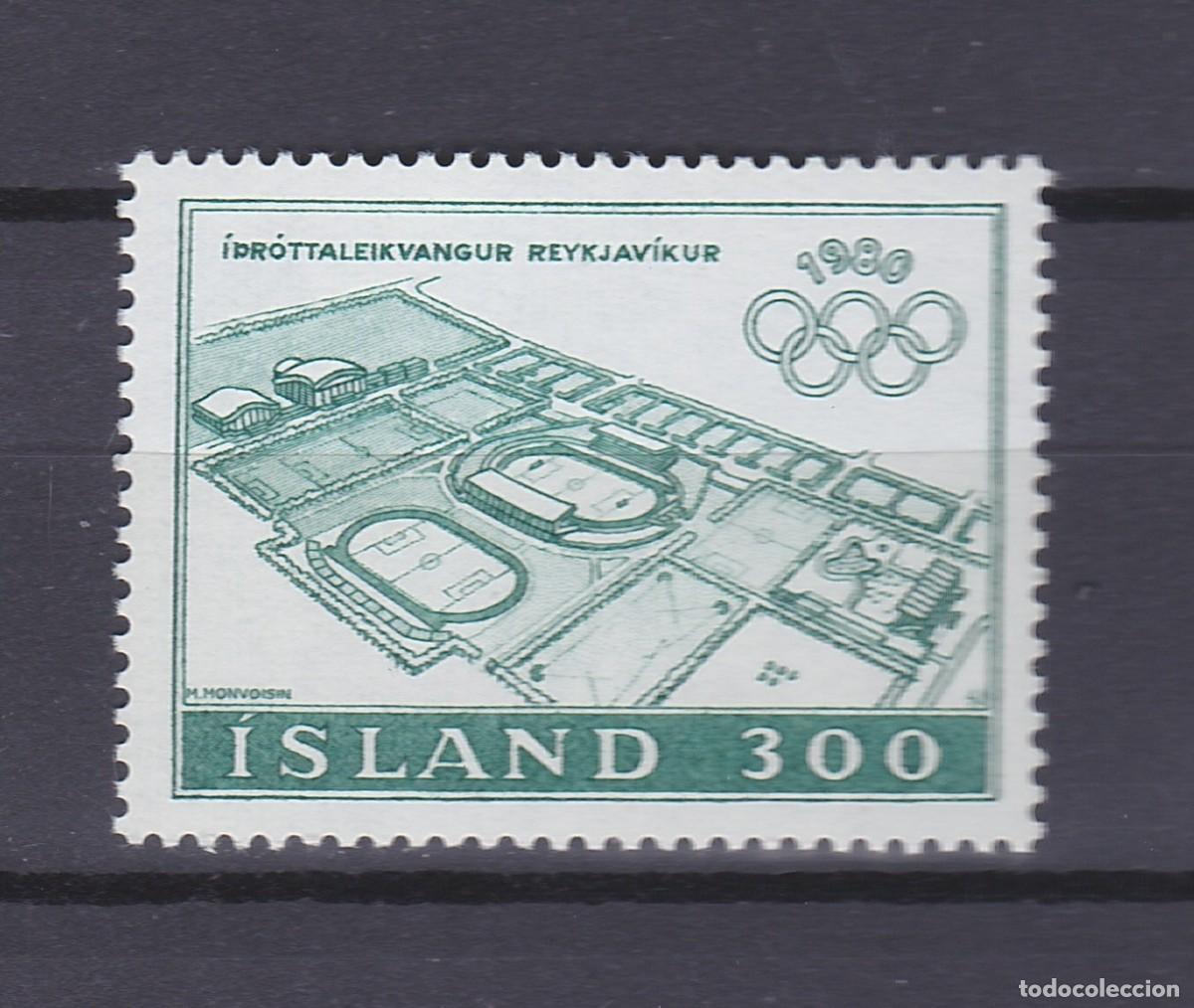 Sellos: ISLANDIA (556) 1980 SERIE COMPLETA NUEVO ** MNH OLIMPIADAS MOSCU 80 FACIAL 2,20 &euro;