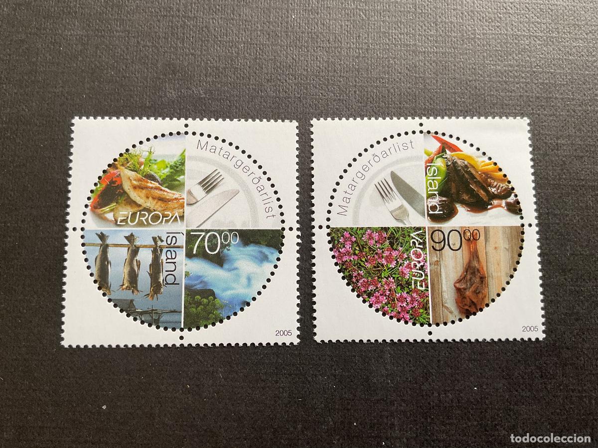 Francobolli: ISLANDIA N&ordm; YVERT 1030/1*** A&Ntilde;O 2005. EUROPA. GASTRONOMIA