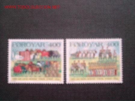 Sellos: FEROE N&ordm; Yvert 266/7. A&ntilde;o 1994 - Foto 1