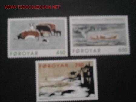 Sellos: FEROE N&ordm; Yvert 301/3. A&ntilde;o 1996 - Foto 1