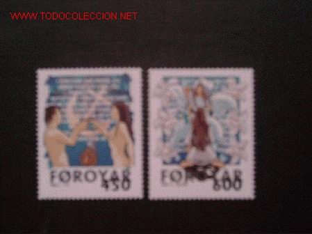 Sellos: FEROE N&ordm; Yvert 362/3. A&ntilde;o 1999 - Foto 1
