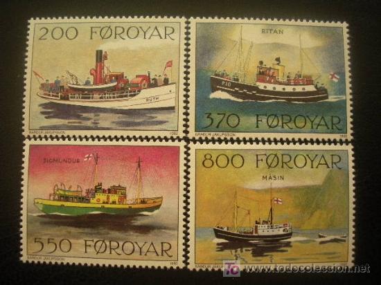Sellos: Feroe 1992 Ivert 221/4 *** Barcos Postales - Foto 1