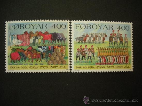 Sellos: Feroe 1994 Ivert 266/7 *** Navidad - Foto 1
